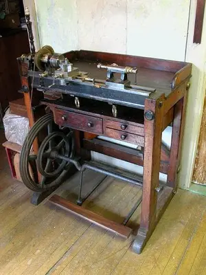 2581-385 Antique Goyen Ornamental Turning Lathe – Circa 1871, with Accessories