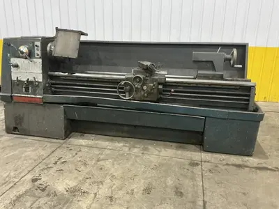 21" X 84" CLAUSING MODEL #21 ENGINE LATHE METRIC & 3.5" HOLE: YOBRO #25140