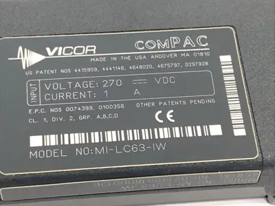 Used Vicor Vicor MI-LC63-IW ComPAC DC Power Supplies Michigan US | Maverick Industrial Sales #1392407