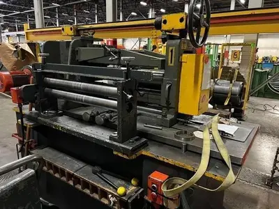 24” x .090” x 5,000# Ruesch Slitting Line With Option For Second Head