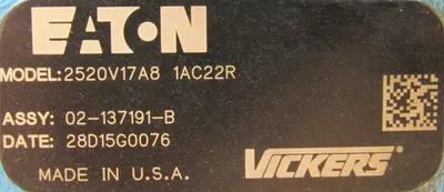 NEW EATON 02-137191-B HYDRAULIC PUMP 2520V17AB-1AC22R 02137191B