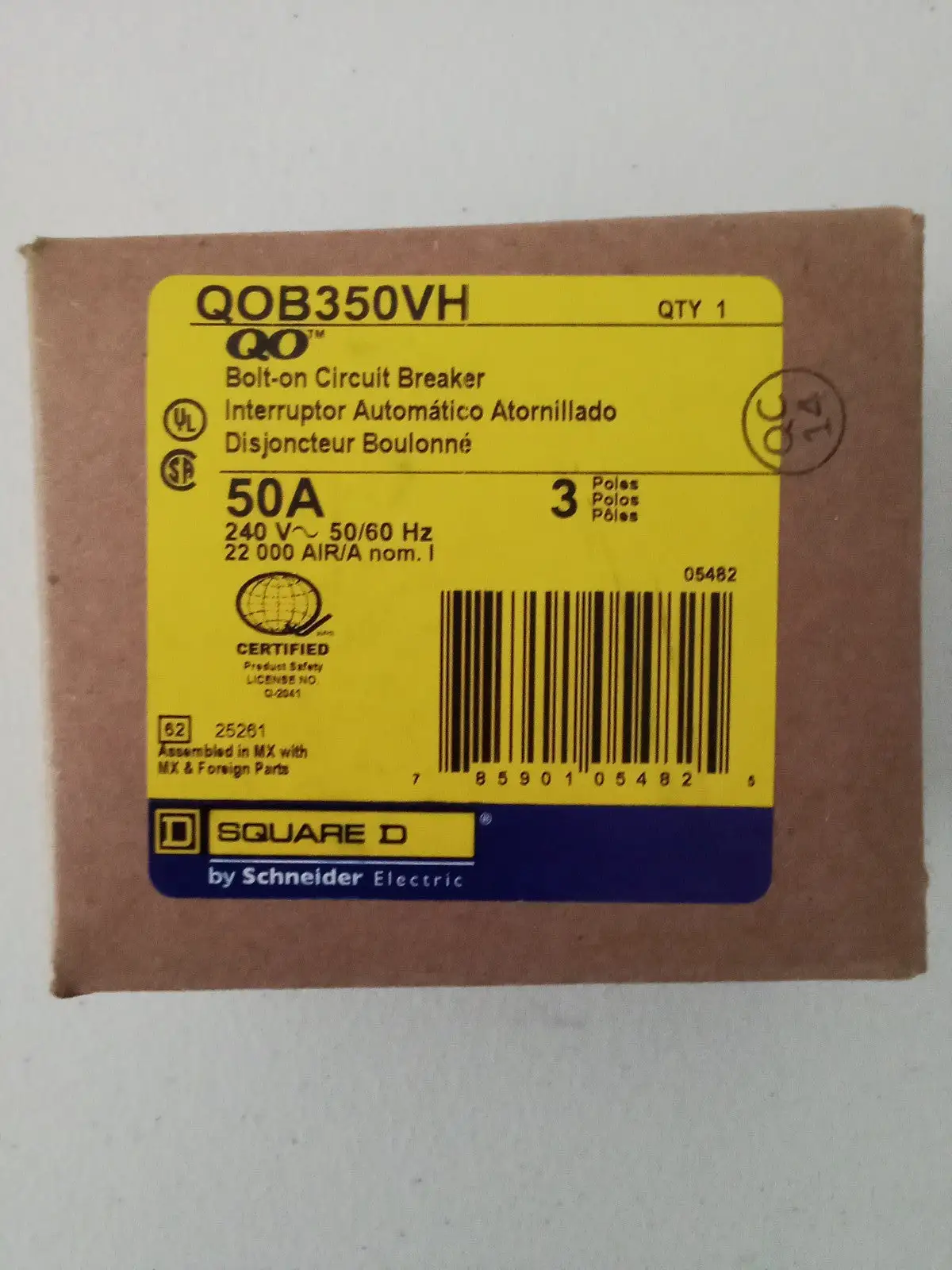 Used Square D QOB350 Circuit Breakers US | Infinity wholesale & Supply LLC #1305605