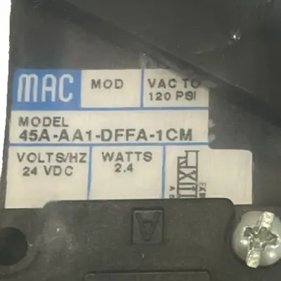 NEW MAC VALVES 45A-AA1-DFFA-1CM SOLENOID VALVE 45AAA1DFFA1CM