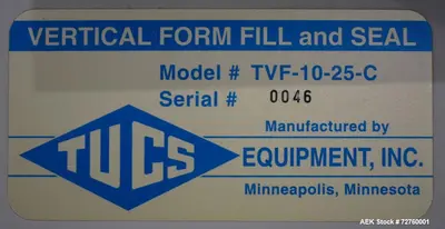 USED TUCS EQUIPMENT INC TVF-10-25-C