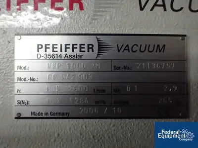 USED Pfeiffer Vacuum Pfeiffer Vacuum System, MOdel WU800, 55 CFM