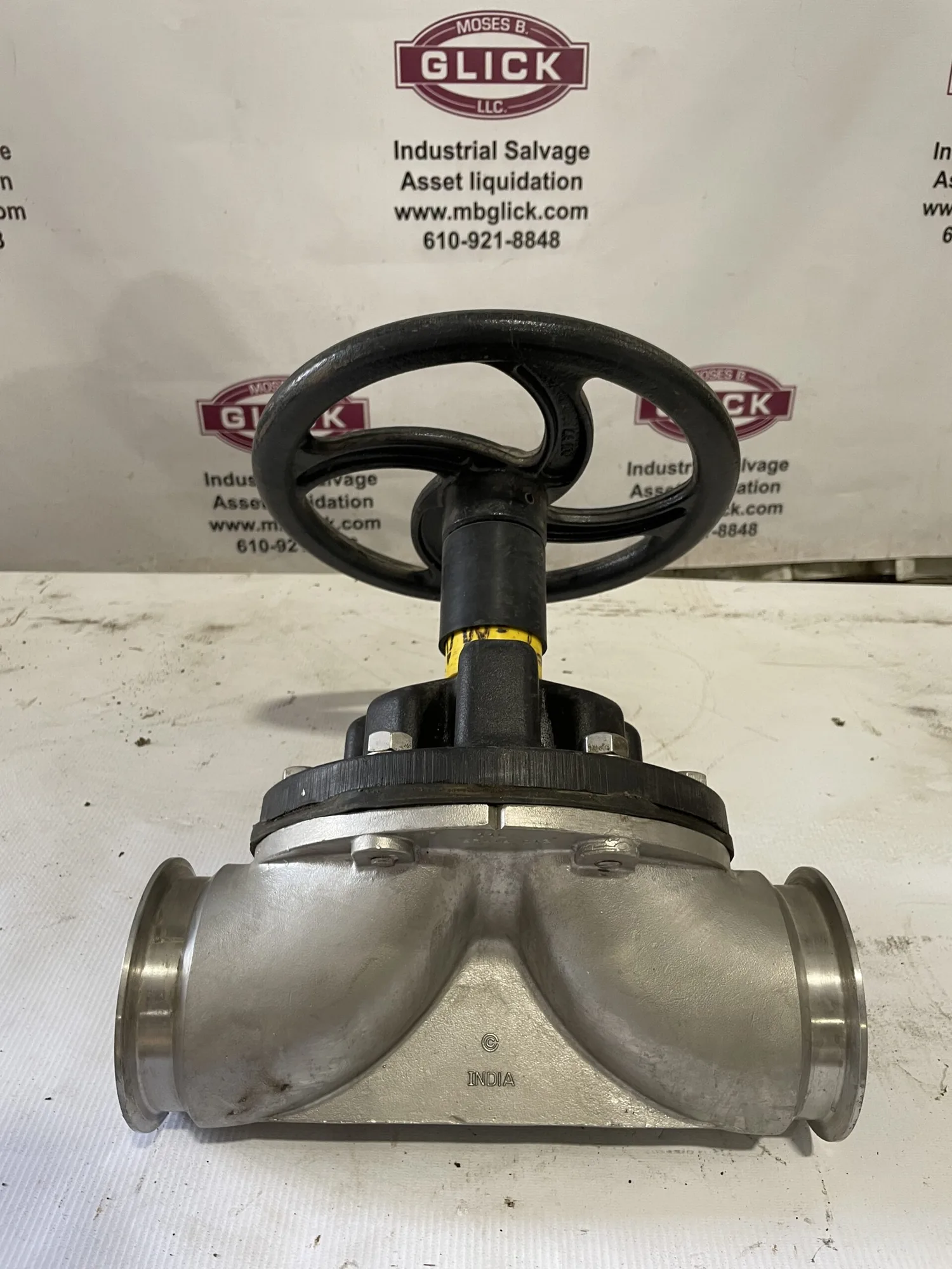 Saunders 4″ Stainless Steel Manual Sanitary Diaphragm Valve