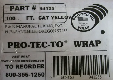 NEW PRO-TEC-TO WRAP 94125 HOSE PROTECTOR 100 FT YELLOW