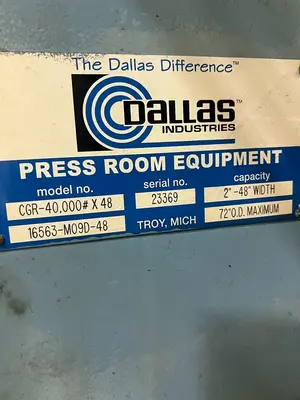 DALLAS 40,000LB X 48" X .100" Coil Feed Lines | Timco, Inc. (14)