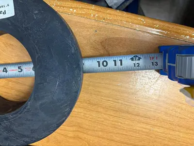 New | in-Stock AFTERMARKET DRILL PIPE WIPER, TAPERED, 9"OD X 4.37"ID, FOR USE WITH DIVERTER BOX Parts Pennsylvania US | East West Machinery & Drilling #1418136