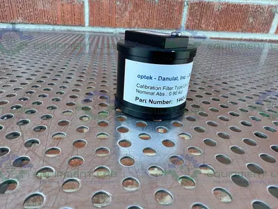 USED OPTEK / DANULAT 1442-0025-0202-23 CALIBRATION FILTER UV-L90, 0.90 AU