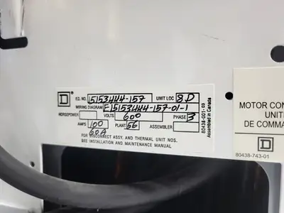 USED SQUARE D MODEL 6