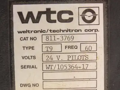 WTC Weltronic WT-900 Technitron Type T9 Welding Timer Counter Controller 24V