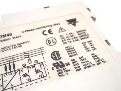 Used CARLO GAVAZZI 3-PHASE MONITORING RELAY 250VAC, 24VDC Relays & Switches | Maverick Industrial Sales #1120716