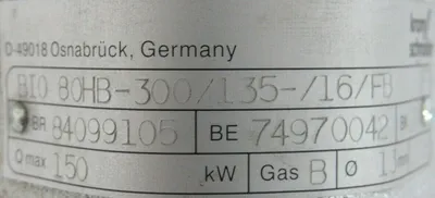 NEW KROM SCHRODER 84099105 BURNER BI0 74970042 80HB-300/135-/16/FB