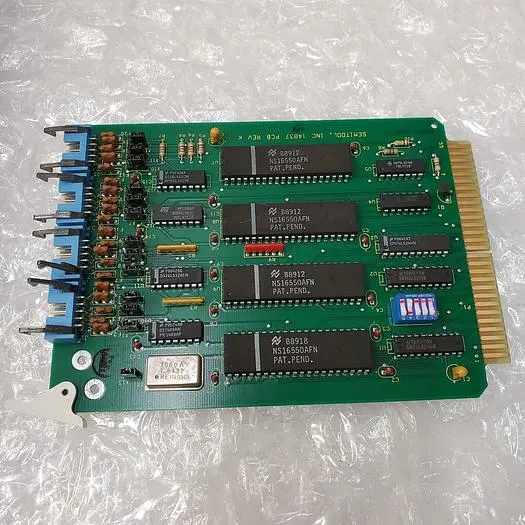 SEMITOOL 14837-01 BOARD ASSY SERIAL 4 CHANNEL 202 REV K