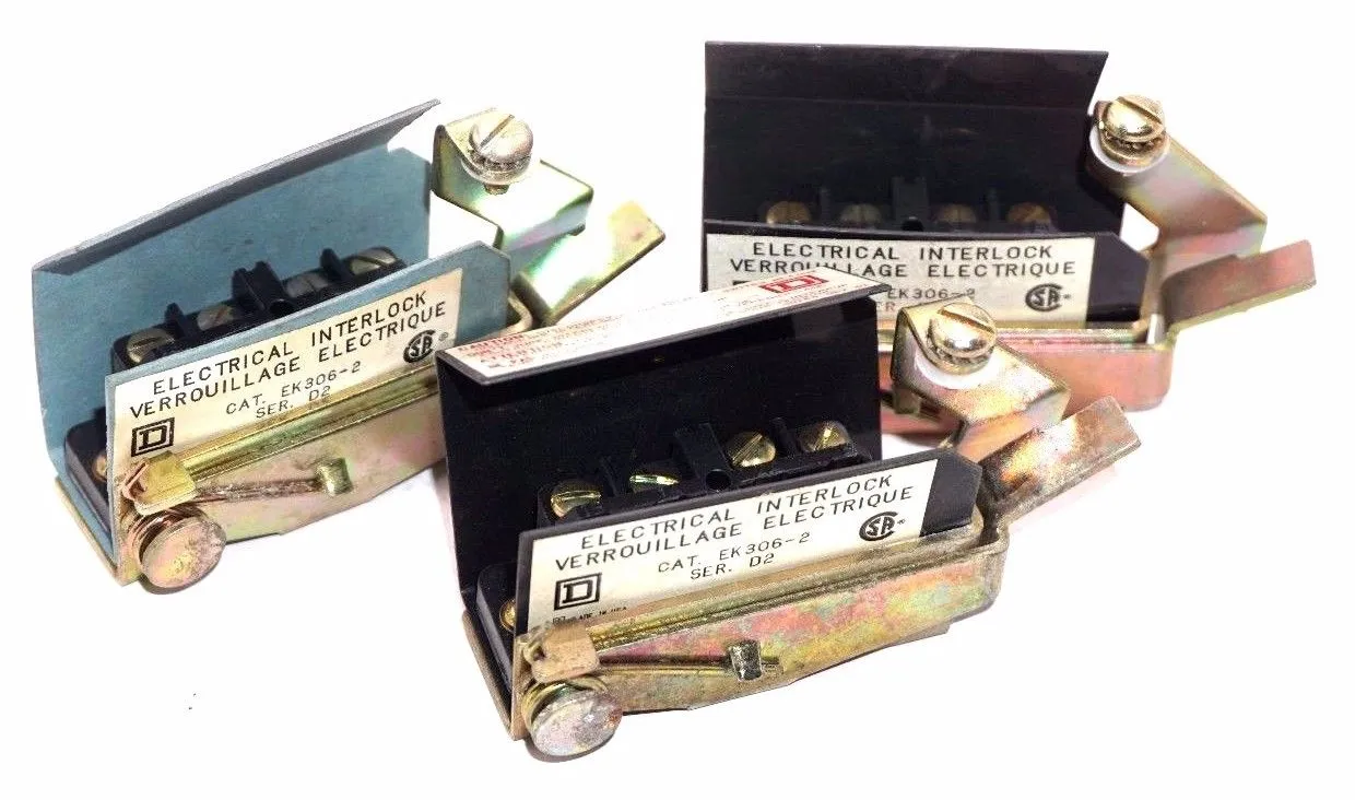3 NEW SQUARE D EK306-2 ELECTRICAL INTERLOCKS EK3062