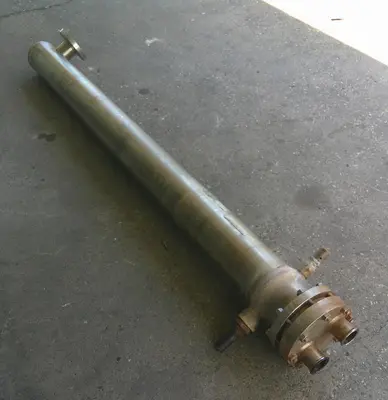 SPC9362  Heat Exchanger 35 sq.ft. Statco shell and tube heat exchanger, 150 psi shell, 150 psi internal, Stainless Steel