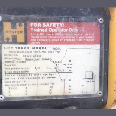 Hyster 800 Container Stacker
