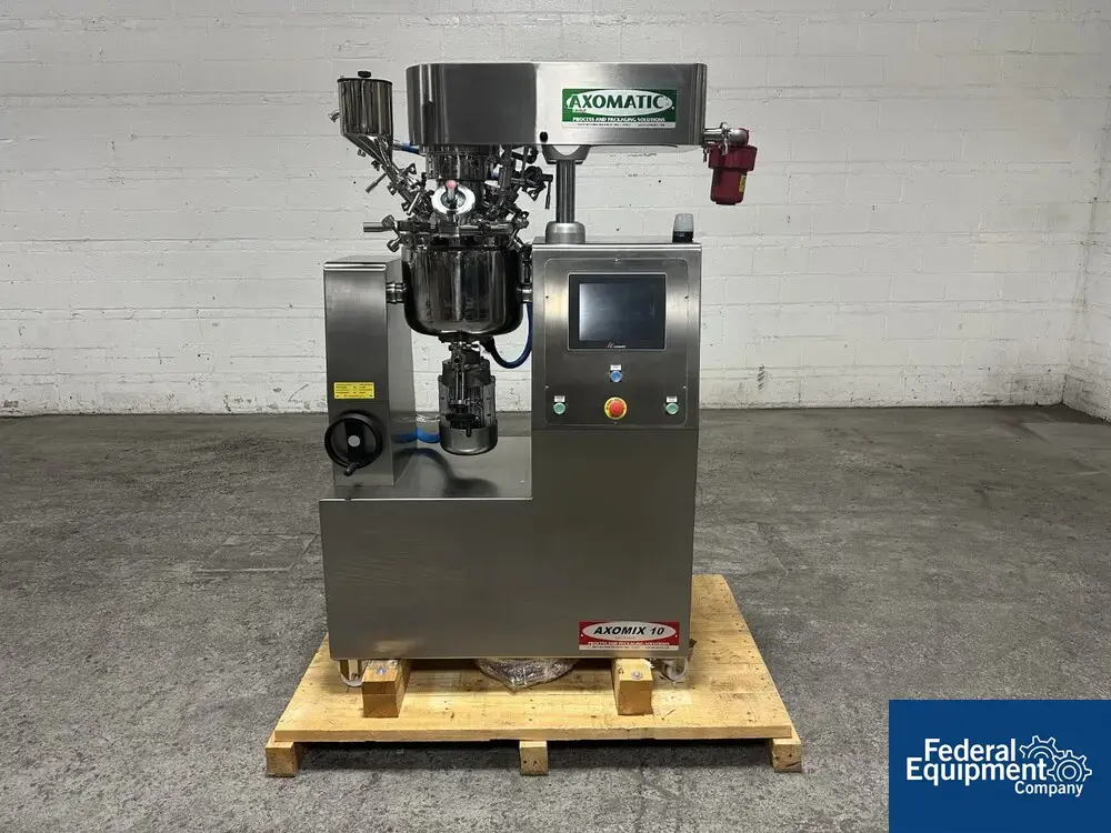 NEW Axomatic SrI 10 Liter Axomatic Vacuum Homogenizing Mixer, Model AxoMIX10, 316 S/S