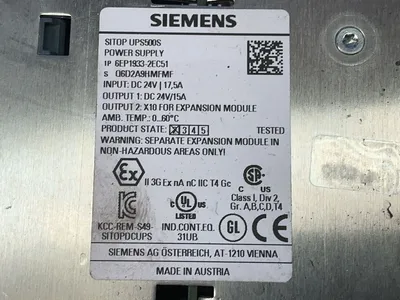 Used SIEMENS 6EP19332EC51 Uninterruptible Power Supplies Ohio US | HGR 24 #1263347