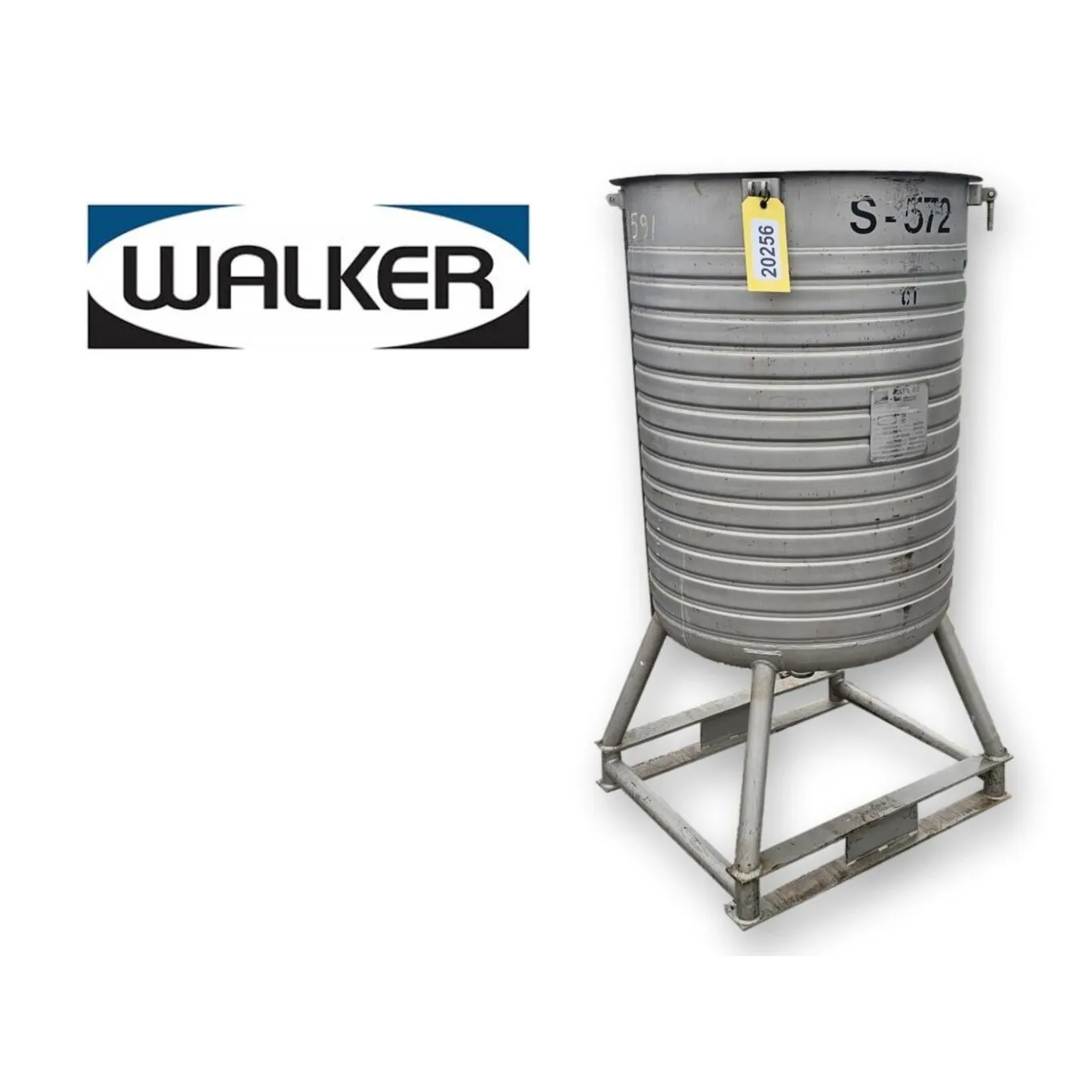Used 100 Gallon Walker Jacketed 316Stainless Steel Vertical Portable Tank Kettle