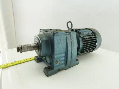 Sew Eurodrive R37DT71C4TFIS 1/3HP Motor 230/460V 3Ph W/44.81:1 Inline Gearbox