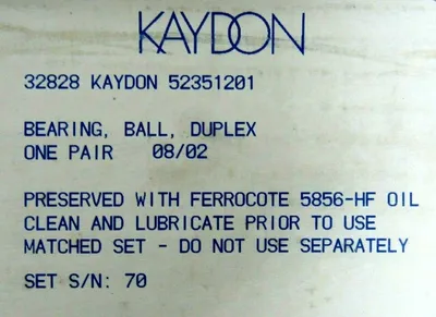 NEW KAYDON 32828 BEARING SET 52351201