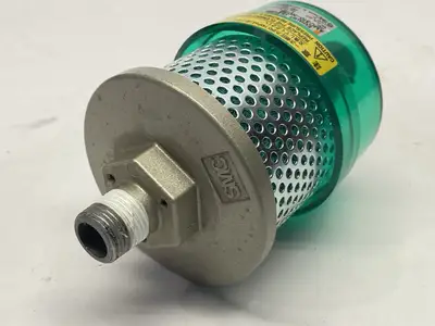 Used SMC Pneumatic Exhaust Cleaner 3/8" NPT Muffler Equipment Michigan US | Maverick Industrial Sales #1391690