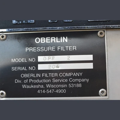 Oberlin OPF-2 Coolant Pressure Filter