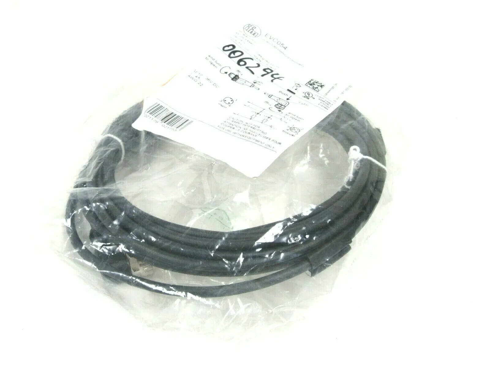 NEW IFM EFECTOR EVC054 CONNECTOR CABLE