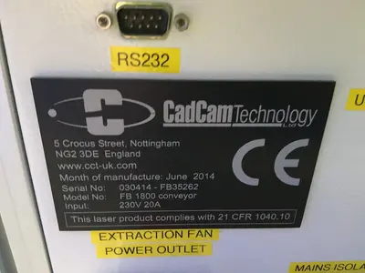 Used 2014 CADCAM TECHNOLOGY FB 1800 CONVEYOR Laser Cutters Ohio US | HGR 24 #1406340