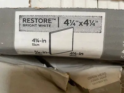Daltile Restore Bright White Ceramic Wall Tile 4.25 x 4.25 in - 4+ Boxes