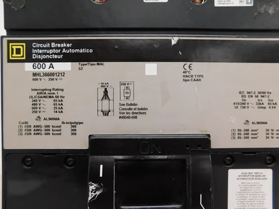 Used Square D MHL366001212 Circuit Breakers Ohio US | Equipment Recovery Corp. #1331109