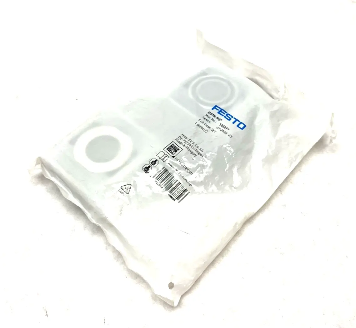 USED FESTO SIZE 6 SUB-BASE SET, 3/4" NPT CONNECTION, 526079