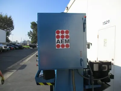 36" AEM, Belt Grinder, w/ slurry & blower