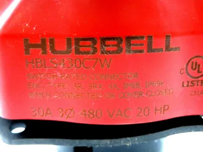 NEW HUBBELL HBLS430C7W PIN AND SLEEVE CONNECTOR