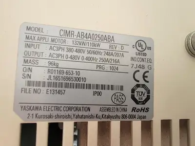 Used YASKAWA CIMR-AB4A0250ABA Switchgears British Columbia CA | Lenmark #238613