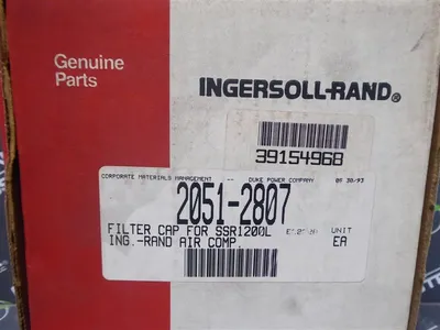Ingersoll Rand 39154968 Oil Filter Cap New NIB