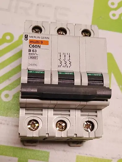 MERLIN GERIN MULTI 9 C60 B63 400V 3-POLE CIRCUIT BREAKER