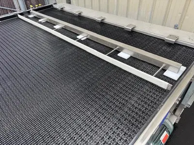 NERCON Bi-Directional Accumulation Table, Stainless Steel 9' Wide x 7' Long
