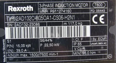 NEW REXROTH 2AD132C-B05OA1-CS06-H2N1 SERVO MOTOR R911274160