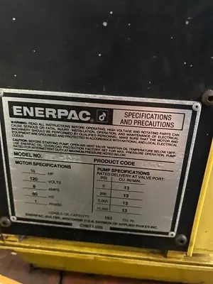 8469-220 Enerpac Model DEM1321 Twin Cylinder Bench Model Hydraulic Press