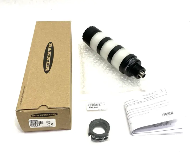 Used BANNER ENGINEERING CORE SERIES 50MM LED TOWER LIGHT W/ AUDIBLE IND. 3-COLOR 83214 Lighting | Maverick Industrial Sales #1100494