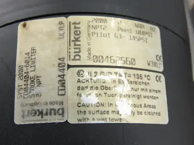 Butrkert 00462560 Pneumatic Assembly for Angle Valve Parts or Repair Lot of 4