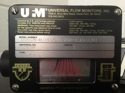 UFM Universal Flow Monitors Type 12-13 Flow Rate Indicator