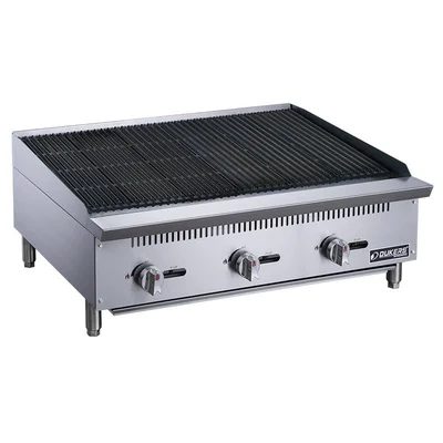 New | in-Stock Dukers New Dukers DCCB36 36 in. W Countertop Charbroiler Chargrill Grill 105,000 BTU Broilers Illinois US | Falcon Restaurant Supply #1376310