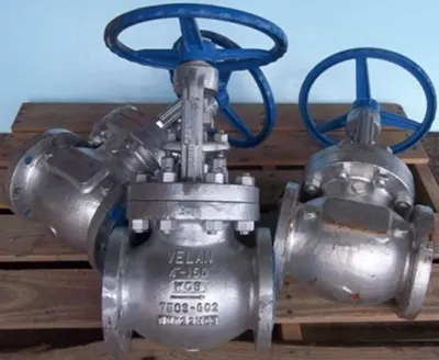 QTY. 3. VELAN 4 INCH 150 LB. FLANGED GLOBE VALVE, ...