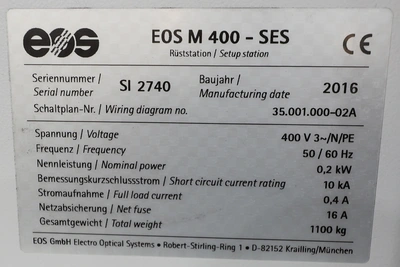 2016 EOS M 400-1 3D Printers | Elevation Machine (6)