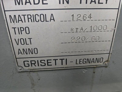 Grisetti #RTA-1000, ID/OD Universal Cylindrical Grinder, 14" wheel