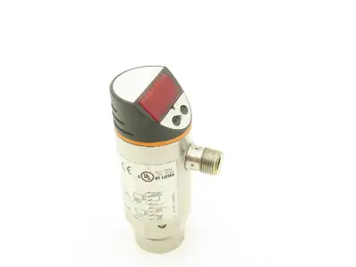 IFM PN2223 Pressure Sensor w/Display 18-32 VDC 14.5-362.5 PSI 4-Pin M12 1/4" NPT